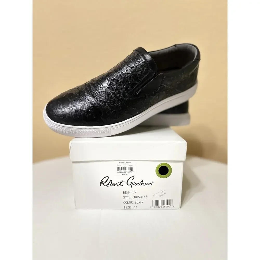 Robert Graham Ben-Hur RG5314S Men’s Black Sneakers Shoes Size 11